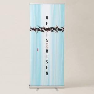 Crown of Thorns Cross Retractable Banner