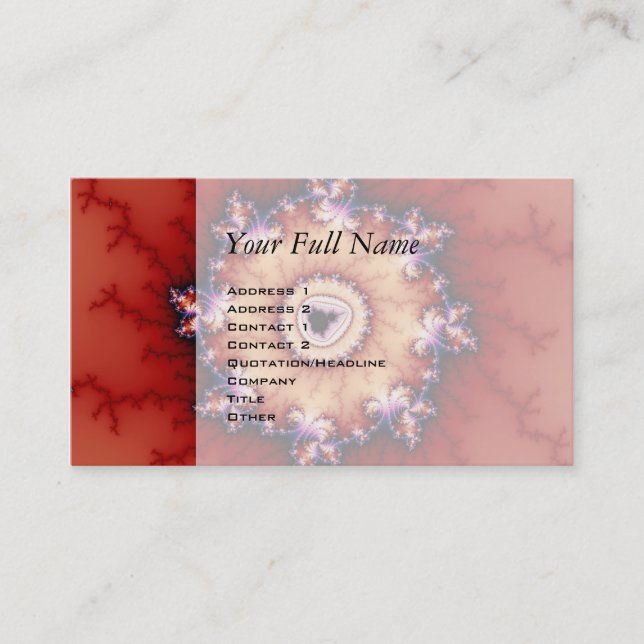 Crown Of Thorns - Fractal Business Card (Front)