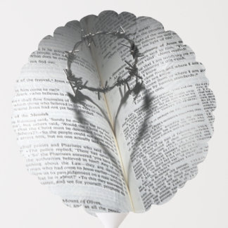 Crown of Thorns Heart and Bible Balloon