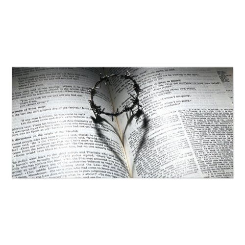 Crown of Thorns Heart and Bible Card