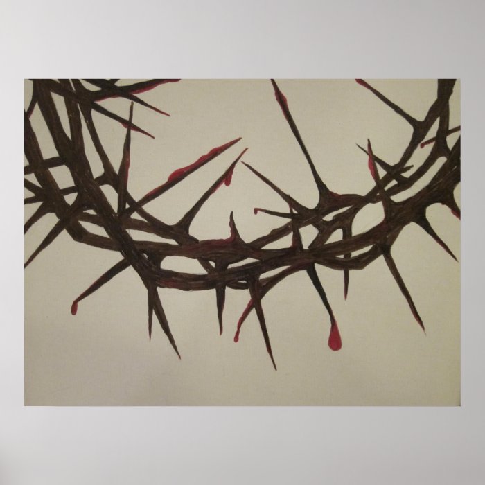 crown of  thorns print