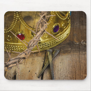 Crown of Thorns with Nails Mouse Pad