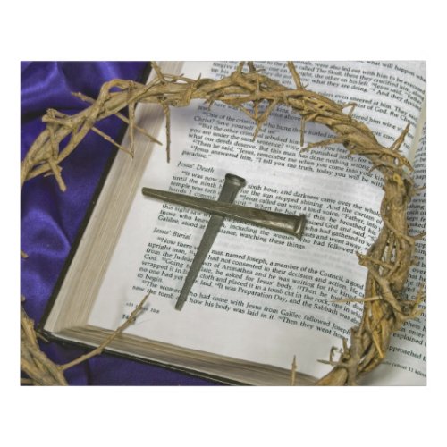 Crown Of Thorns with Old Nails Faux Canvas Print