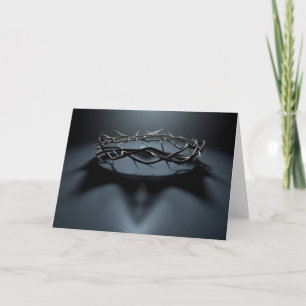 Crown Of Thorns With Royal Crown Shadow Card