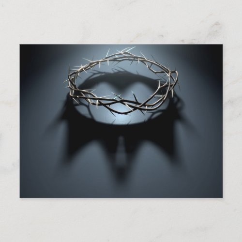 Crown Of Thorns With Royal Crown Shadow Postcard