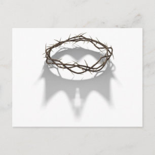 Crown Of Thorns With Royal Crown Shadow Postcard