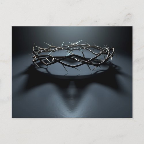 Crown Of Thorns With Royal Crown Shadow Postcard