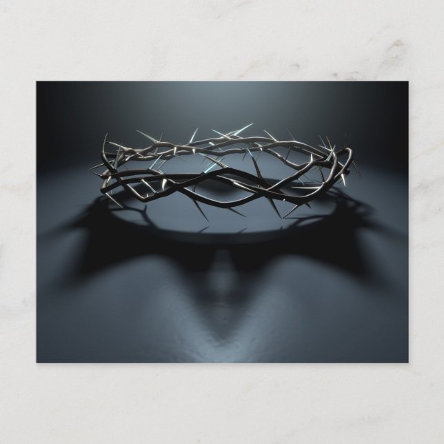 Crown Of Thorns With Royal Crown Shadow Postcard (Front)