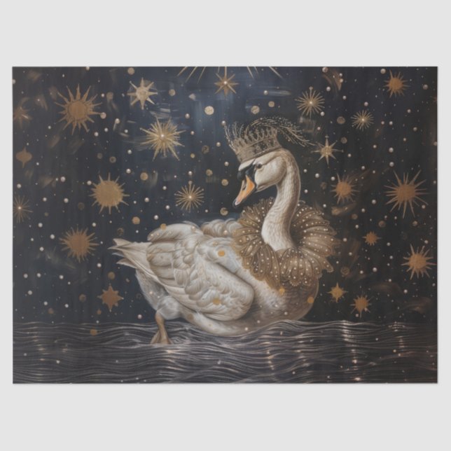 Crown - Oil Painting Style Tissue Paper (Front)