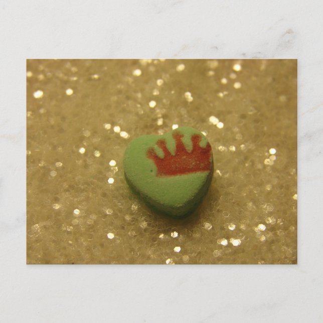 Crown on Heart Candy Postcard (Front)