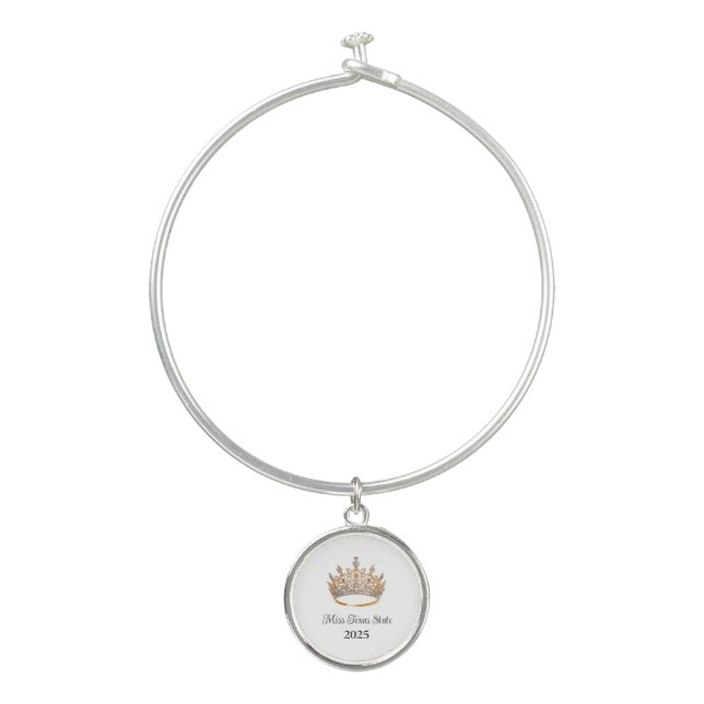 Crown Pageant Bangle Bracelet (Front)