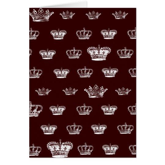 Crown Pattern in White Card