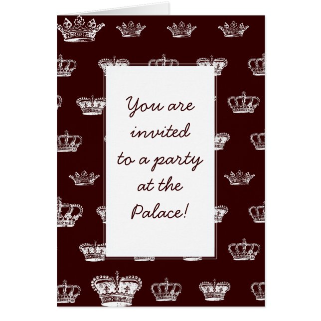Crown Pattern in White Cards (Front)