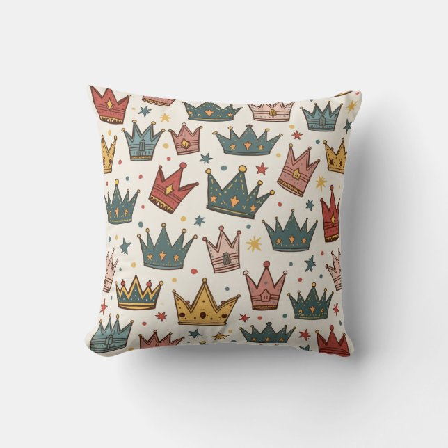 Crown pattern pillow (Front)