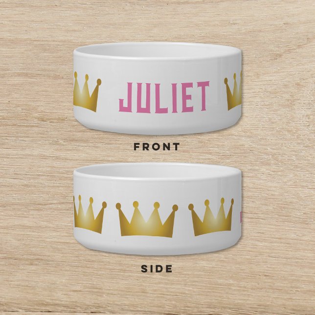Crown Pink Dog Cat Pet Bowl (Creator Uploaded)