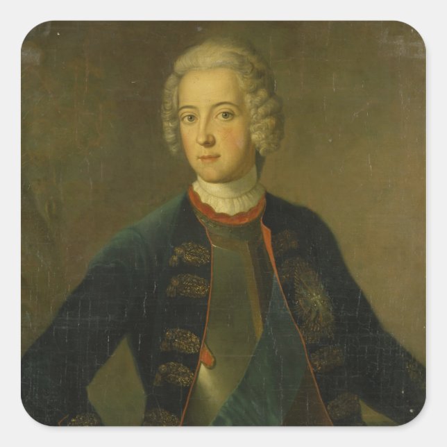 Crown Prince Frederick II, 1728 Square Sticker (Front)