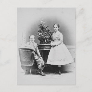 Crown Prince Rudolf of Austria with sister Gisela Postcard