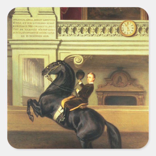 Crown Prince Rudolph of Austria Square Sticker (Front)