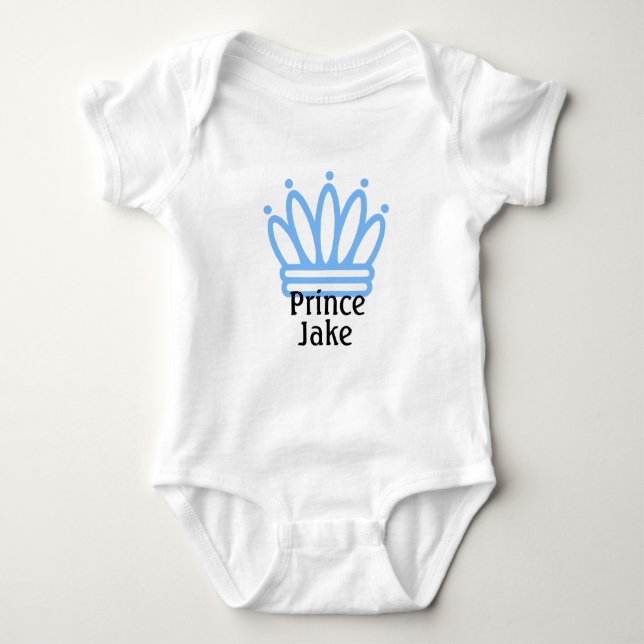 Crown Prince with name Baby Bodysuit (Front)