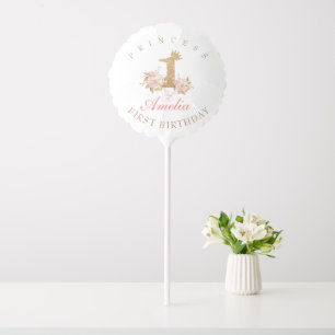 Crown Princess 1st Birthday Party  Balloon