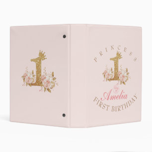 Crown Princess 1st Birthday Party Mini Binder
