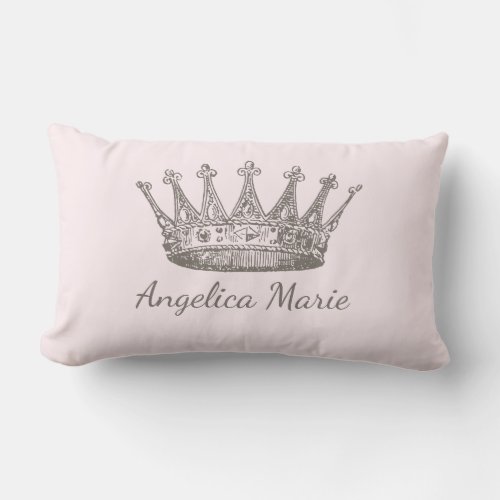 Crown Princess Pillow Script Name Template