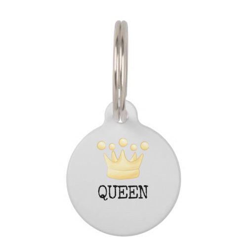 Crown Princess Queen Pet ID Tag