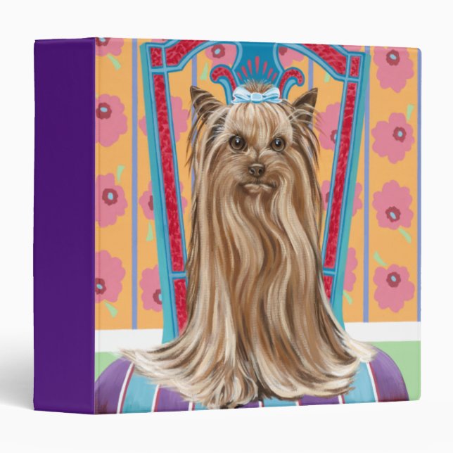 Crown Princess Yorkie 3 Ring Binder (Front/Spine)