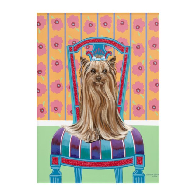 Crown Princess Yorkie Acrylic Print (Front)