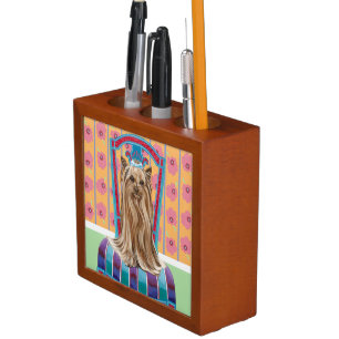 Crown Princess Yorkie Desk Organizer
