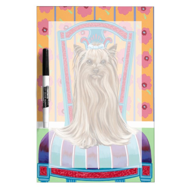 Crown Princess Yorkie Dry-Erase Board (Front)