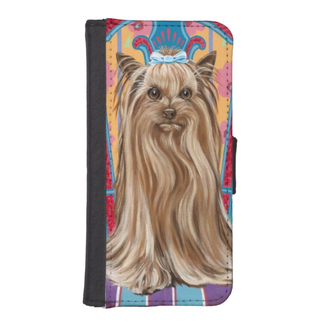 Crown Princess Yorkie iPhone Wallet Case (Front)