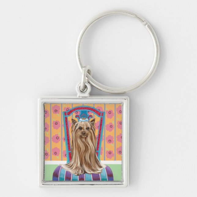 Crown Princess Yorkie Keychain (Front)