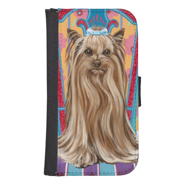 Crown Princess Yorkie Samsung Galaxy Wallet Case (Front)