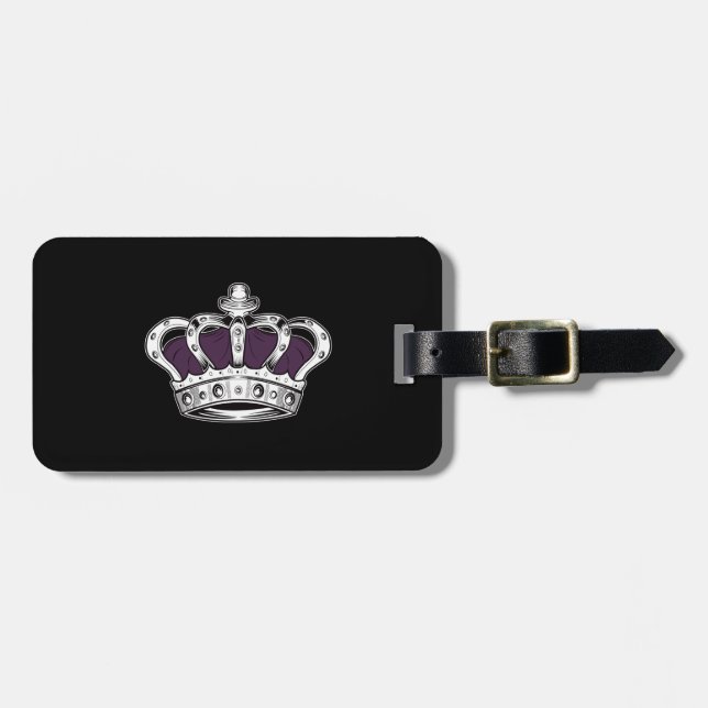 Crown - Purple  Luggage Tag (Front Horizontal)