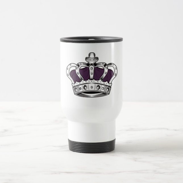 Crown - Purple Travel Mug (Center)