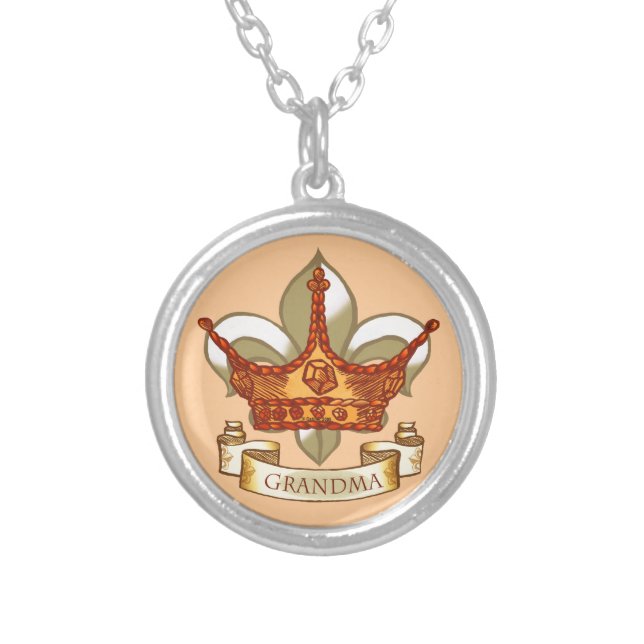 Crown Queen Grandma Necklace (Front)
