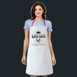 Crown Queen of The Kitchen Lady Chef Personalized Apron<br><div class="desc">Perfect gift for your mom,  grandma,  sister,  or any important lady in your life who loves to cook! Queen of the Kitchen Apron. Easy to personalize!</div>
