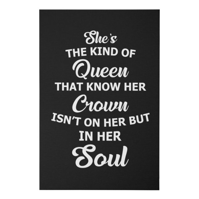 Crown Queen Royal Princess Gold Funny Gift Idea Faux Canvas Print (Front)