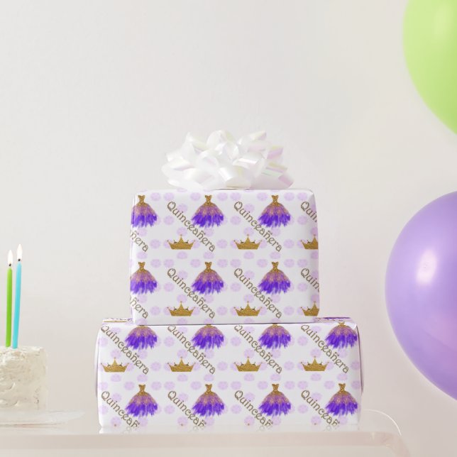 Crown Quinceanera Wrapping Paper (Party Gifts)