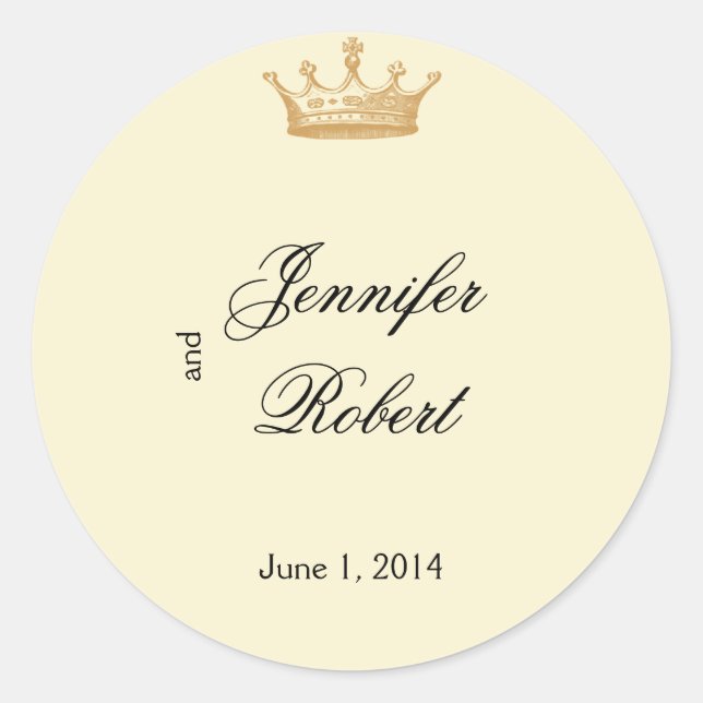 Crown Regency in Gold and Ivory Envelope Seal (Front)