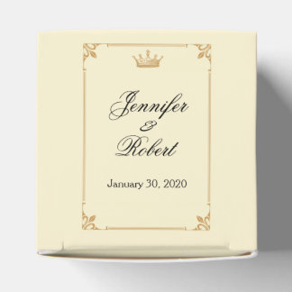 Crown Regency in Gold and Ivory Favor Box