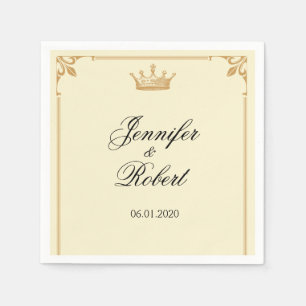 Crown Regency in Gold and Ivory Paper Napkins