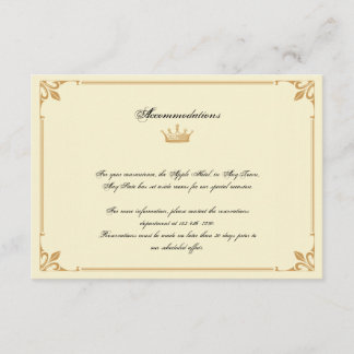 Crown Regency in Gold and Ivory Wedding Insert