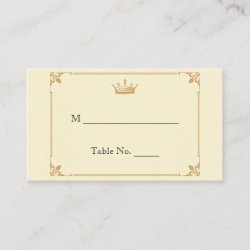 Crown Regency in Gold Ivory Wedding Place Cards