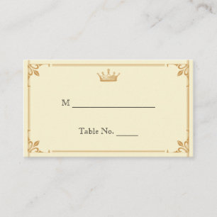 Crown Regency in Gold Ivory Wedding Place Cards