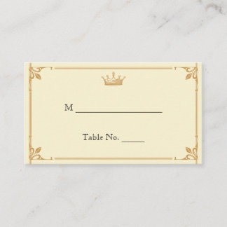 Crown Regency in Gold Ivory Wedding Place Cards