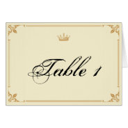 Crown Regency In Gold Ivory Wedding Table Number at Zazzle
