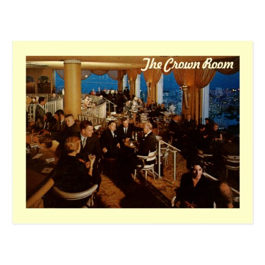 Crown Room Fairmont Hotel San Francisco Vintage Postcard