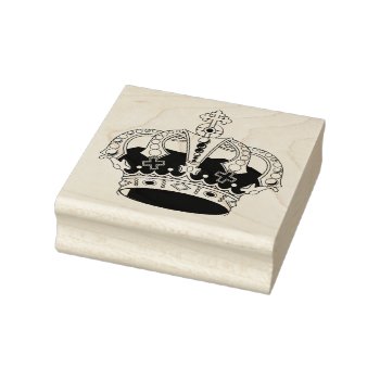 Crown Rubber Stamp by NatureTales at Zazzle